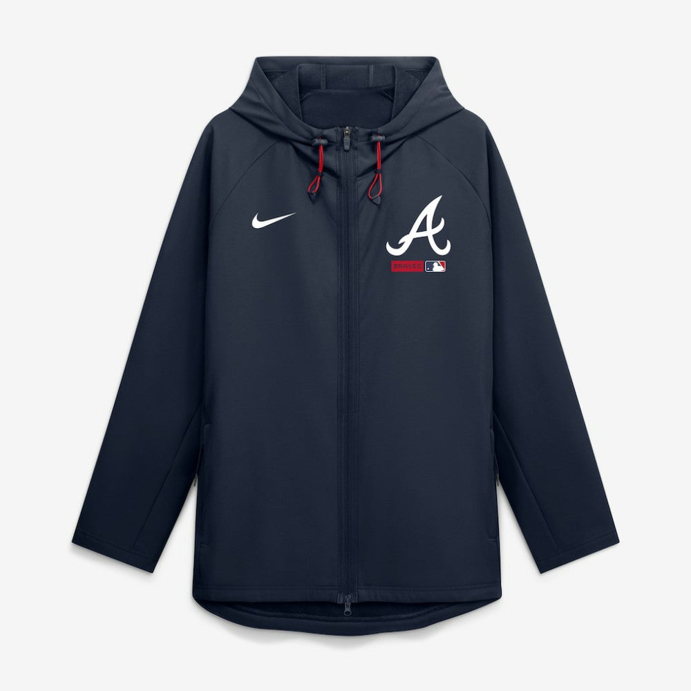Atlanta Braves Nike Authentic Collection Raglan Therma-FIT Full-Zip Hooded Jacket - MLB Jackets