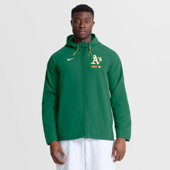 Athletics Nike Authentic Collection Raglan Therma-FIT Full-Zip Hooded Jacket - MLB Jackets
