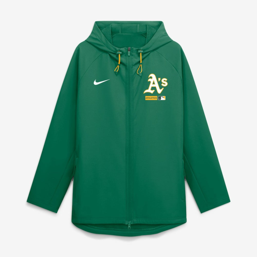 Athletics Nike Authentic Collection Raglan Therma-FIT Full-Zip Hooded Jacket - MLB Jackets