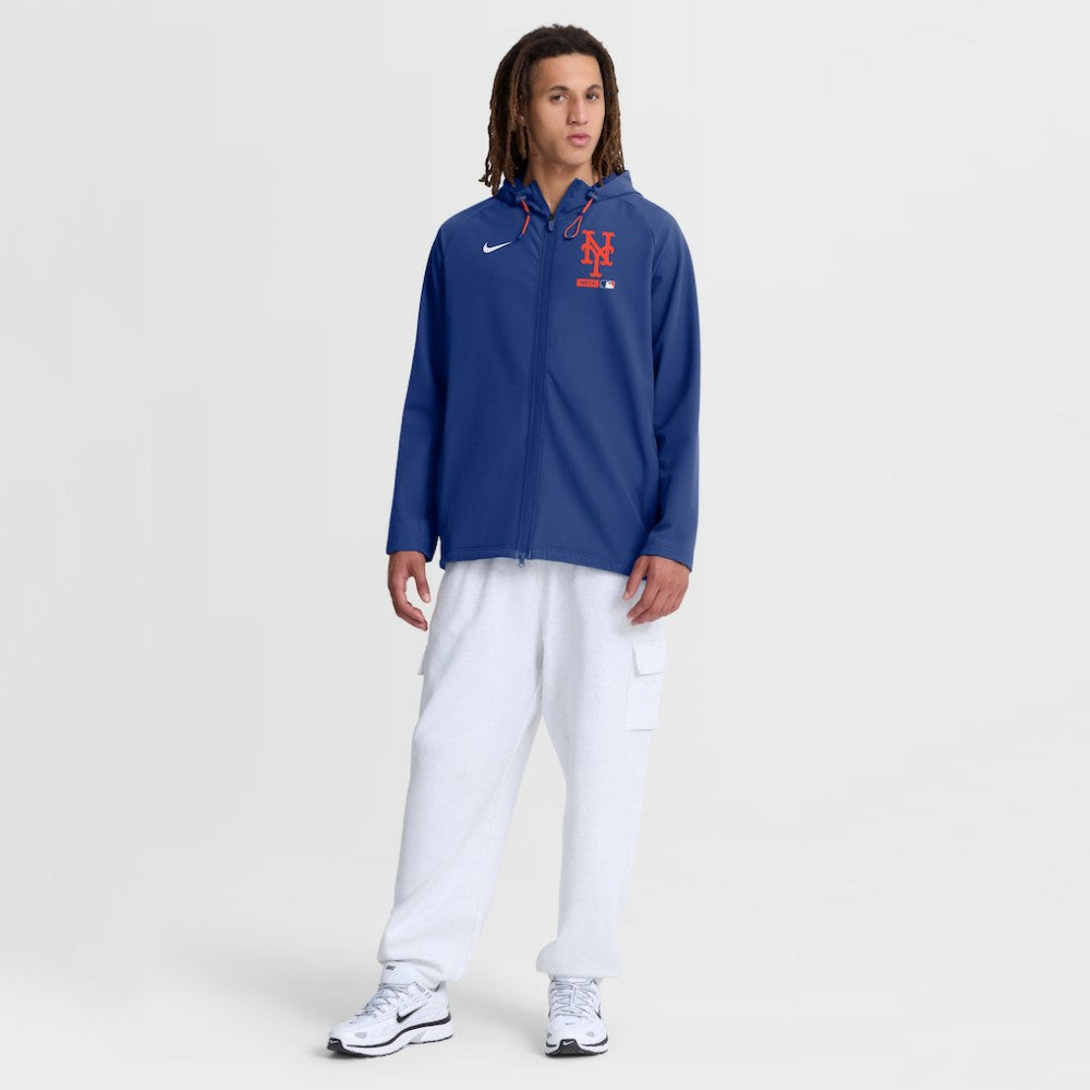New York Mets Nike Authentic Collection Raglan Therma-FIT Full-Zip Hooded Jacket - MLB Jackets