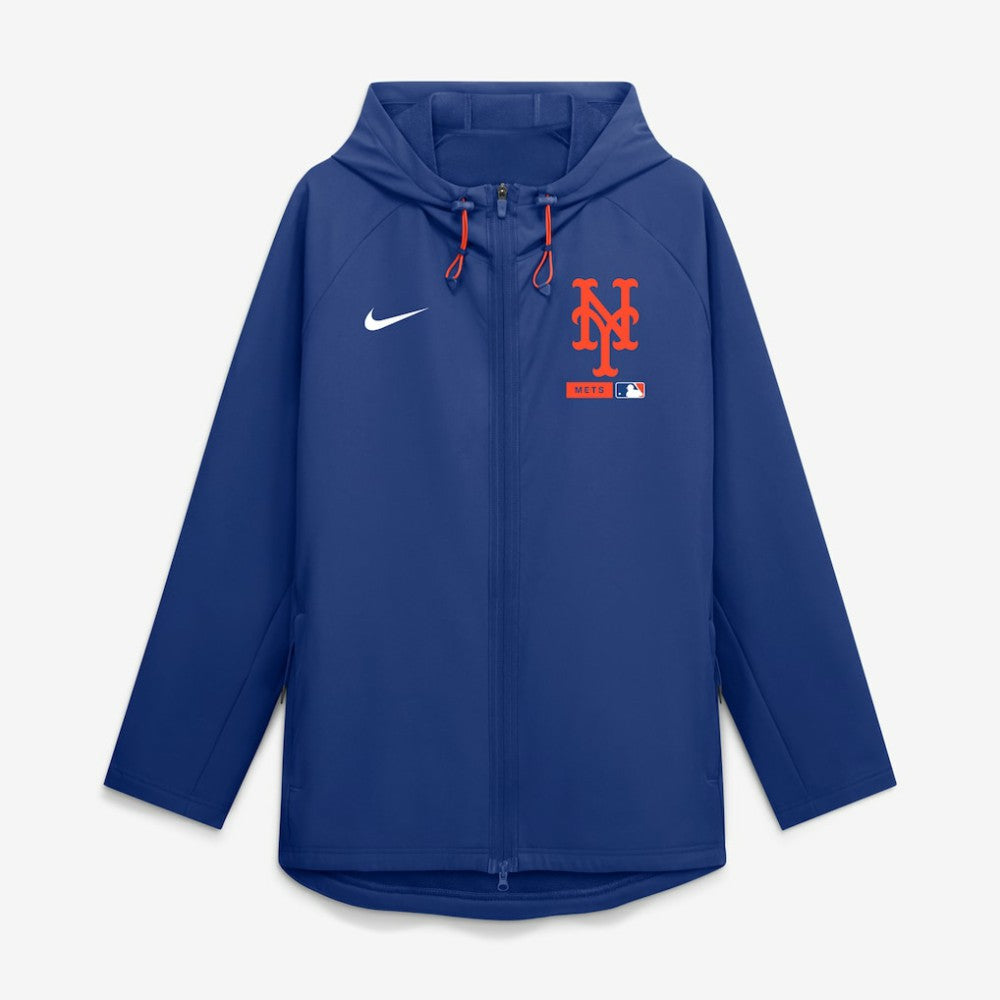 New York Mets Nike Authentic Collection Raglan Therma-FIT Full-Zip Hooded Jacket - MLB Jackets