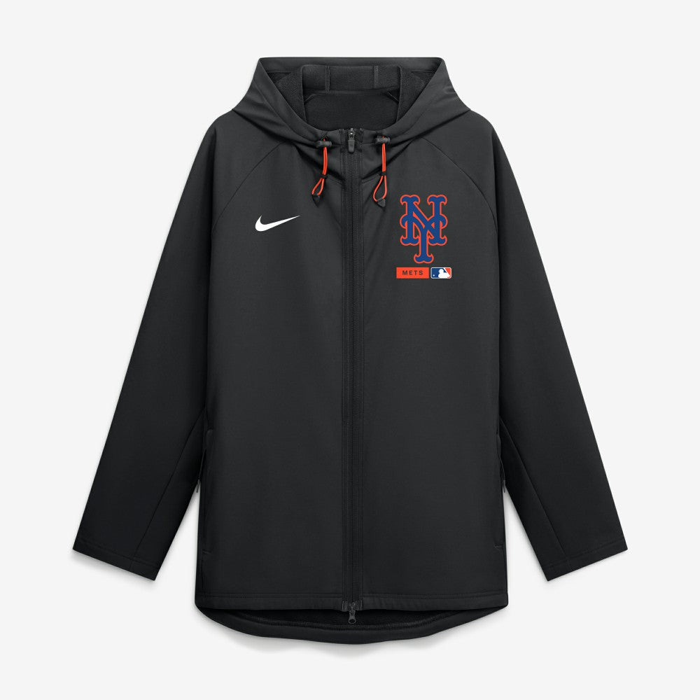 New York Mets Nike Authentic Collection Raglan Therma-FIT Full-Zip Hooded Jacket - MLB Jackets