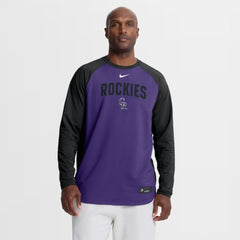 Colorado Rockies Nike Authentic Collection Raglan Dri-FIT Sweatshirt - MLB Sweatshirts
