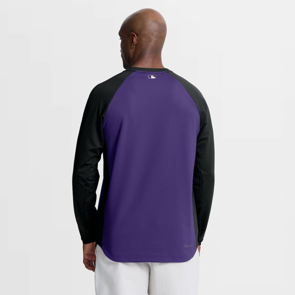 Colorado Rockies Nike Authentic Collection Raglan Dri-FIT Sweatshirt - MLB Sweatshirts