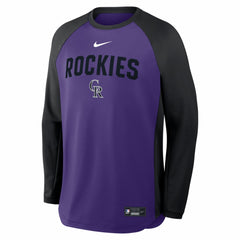 Colorado Rockies Nike Authentic Collection Raglan Dri-FIT Sweatshirt - MLB Sweatshirts
