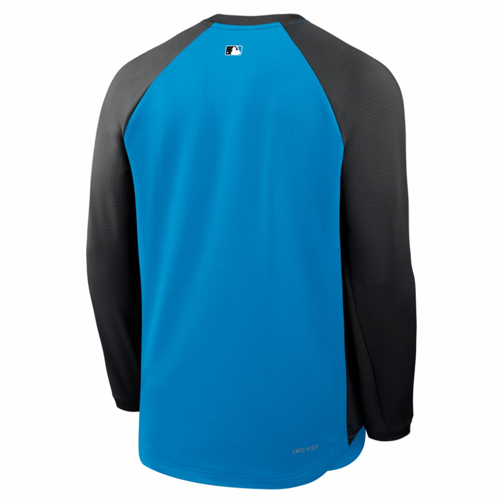 Miami Marlins Nike Authentic Collection Raglan Dri-FIT Sweatshirt - MLB Sweatshirts