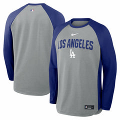 Los Angeles Dodgers Nike Authentic Collection Raglan Dri-FIT Sweatshirt - MLB Sweatshirts