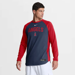 Los Angeles Angels Nike Authentic Collection Raglan Dri-FIT Sweatshirt - MLB Sweatshirts