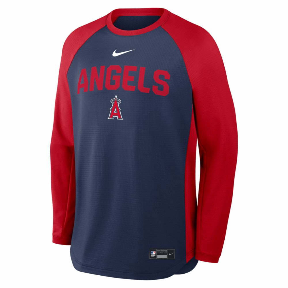 Los Angeles Angels Nike Authentic Collection Raglan Dri-FIT Sweatshirt - MLB Sweatshirts