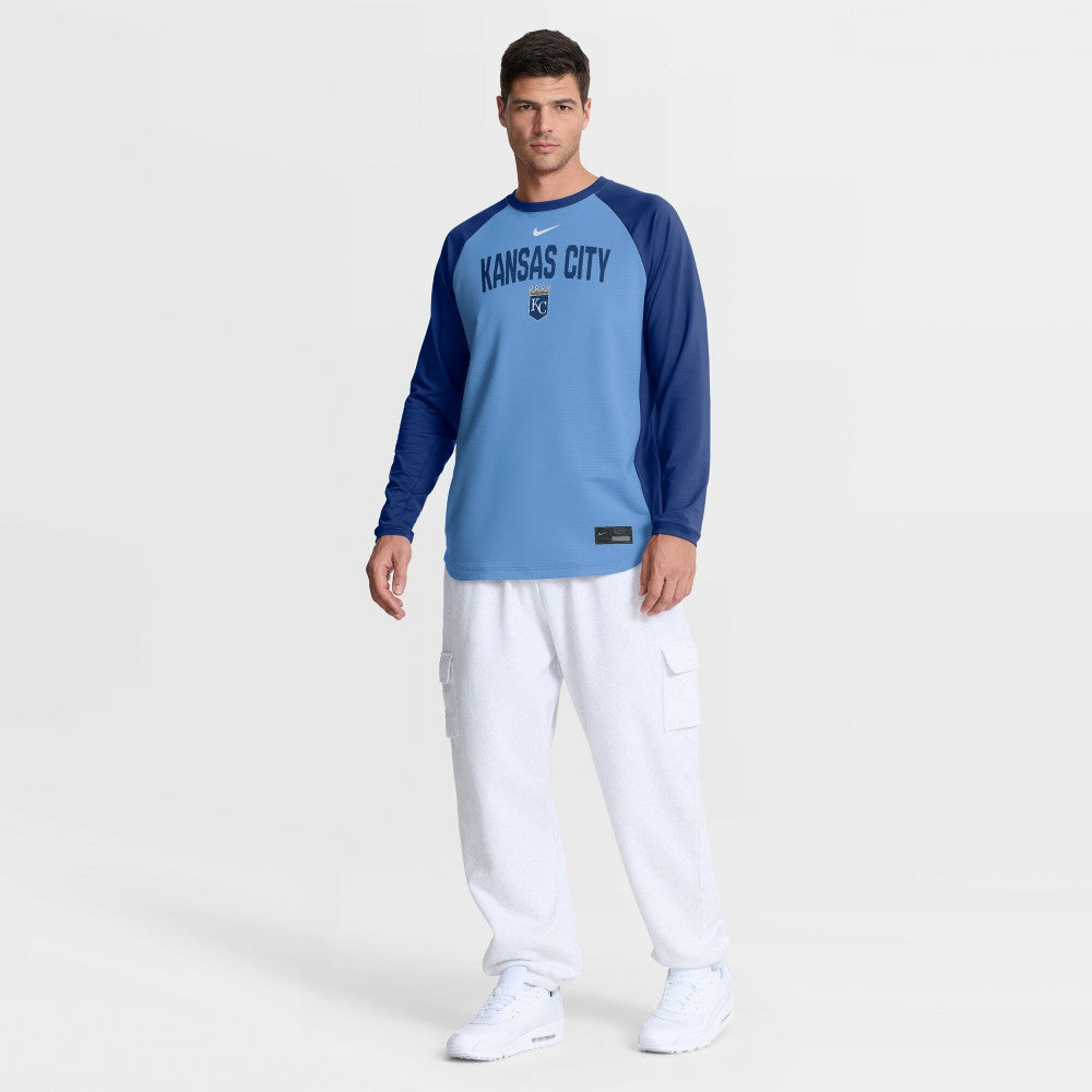 Kansas City Royals Nike Authentic Collection Raglan Dri-FIT Sweatshirt - MLB Sweatshirts