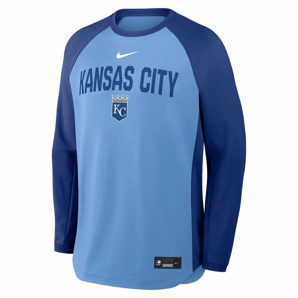 Kansas City Royals Nike Authentic Collection Raglan Dri-FIT Sweatshirt - MLB Sweatshirts