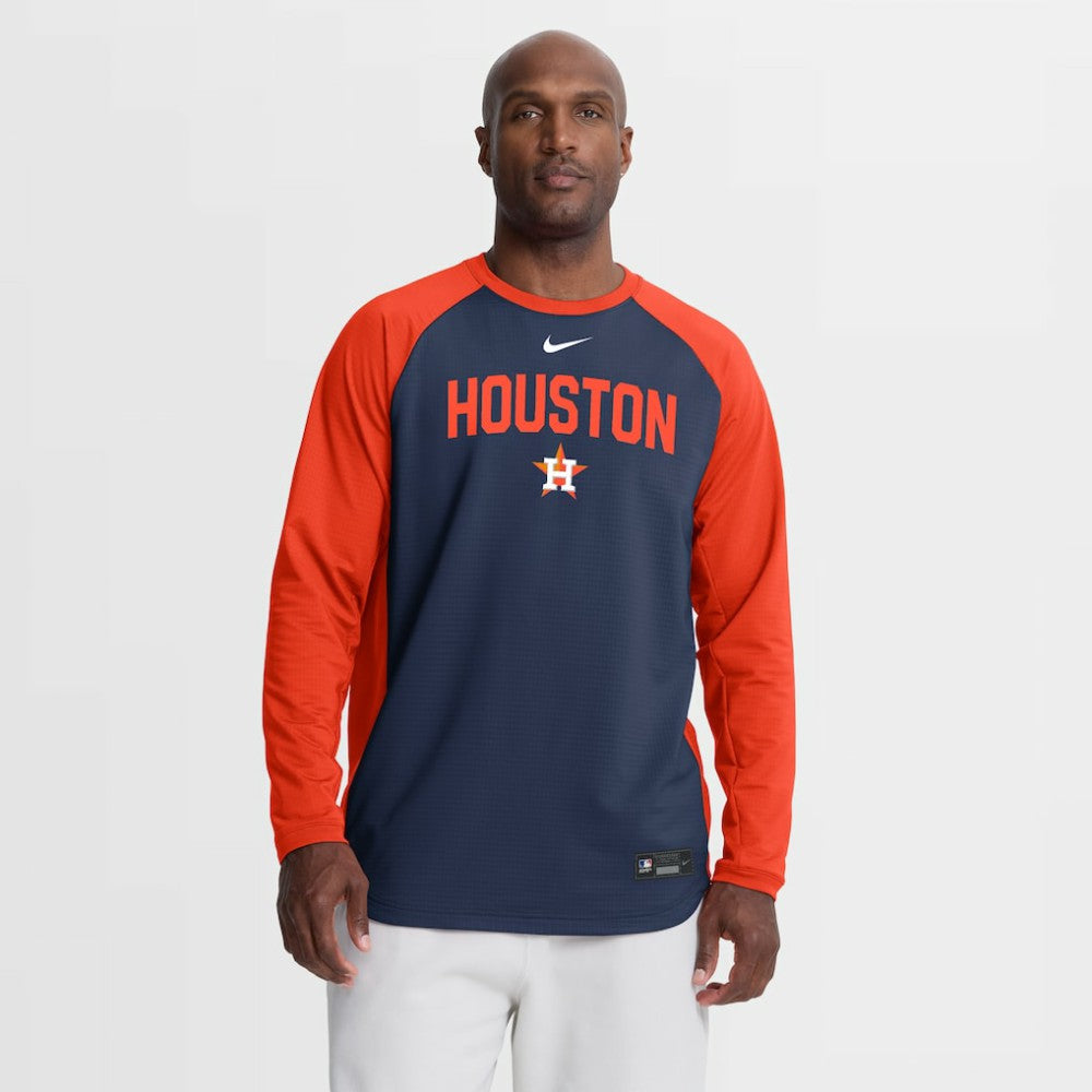 Houston Astros Nike Authentic Collection Raglan Dri-FIT Sweatshirt - MLB Sweatshirts