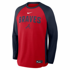 Atlanta Braves Nike Authentic Collection Raglan Dri-FIT Sweatshirt - MLB Sweatshirts