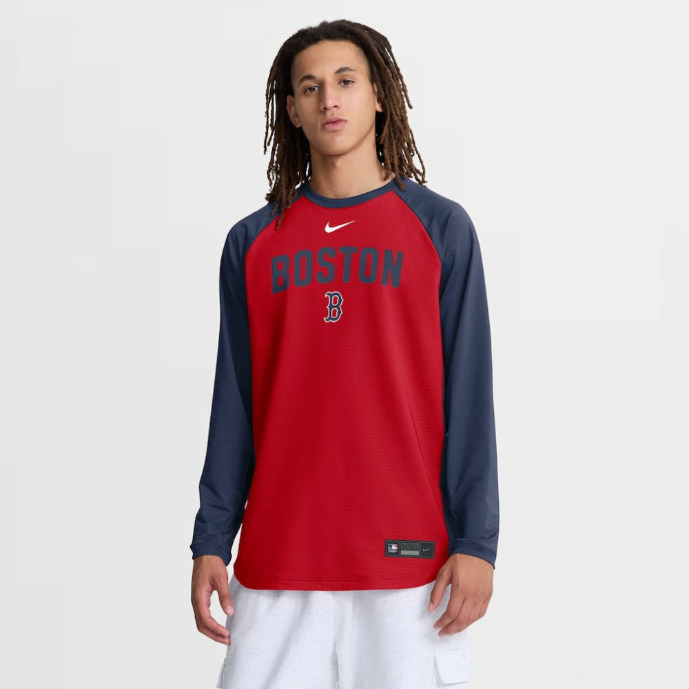 Boston Red Sox Nike Authentic Collection Raglan Dri-FIT Sweatshirt - MLB Sweatshirts