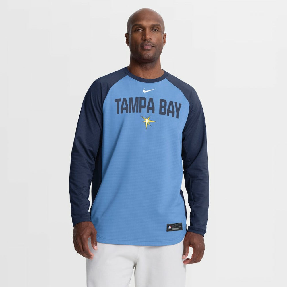 Tampa Bay Rays Nike Authentic Collection Raglan Dri-FIT Sweatshirt - MLB Sweatshirts