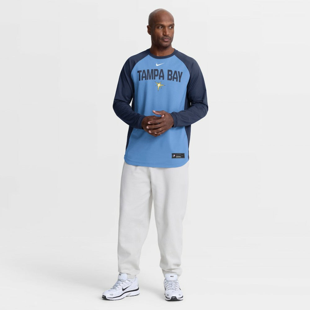 Tampa Bay Rays Nike Authentic Collection Raglan Dri-FIT Sweatshirt - MLB Sweatshirts