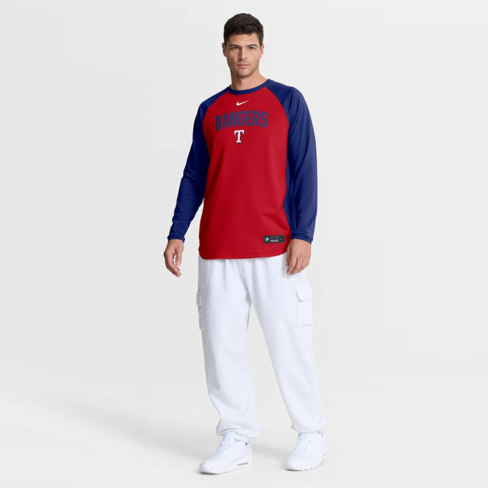 Texas Rangers Nike Authentic Collection Raglan Dri-FIT Sweatshirt - MLB Sweatshirts