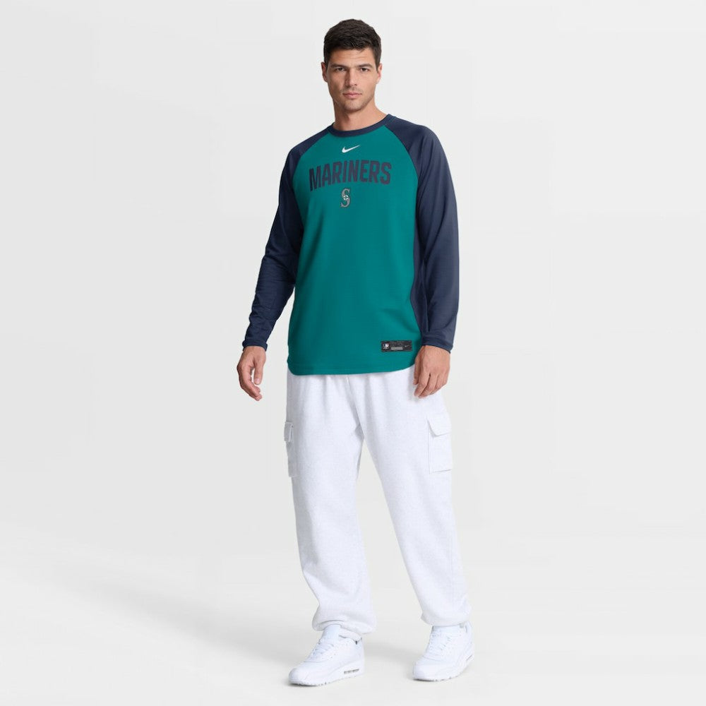 Seattle Mariners Nike Authentic Collection Raglan Dri-FIT Sweatshirt - MLB Sweatshirts