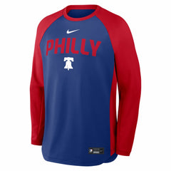 Philadelphia Phillies Nike Authentic Collection Raglan Dri-FIT Sweatshirt - MLB Sweatshirts