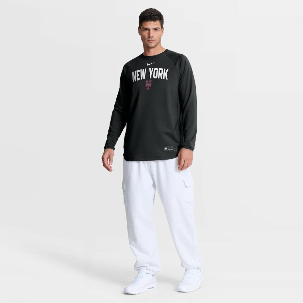 New York Mets Nike Authentic Collection Raglan Dri-FIT Sweatshirt - MLB Sweatshirts
