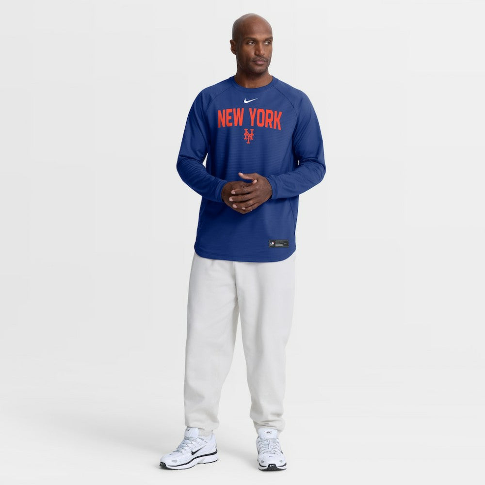 New York Mets Nike Authentic Collection Raglan Dri-FIT Sweatshirt - MLB Sweatshirts