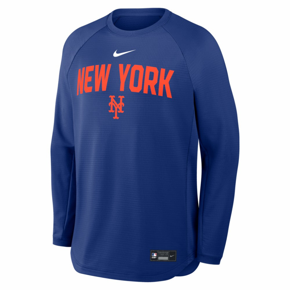 New York Mets Nike Authentic Collection Raglan Dri-FIT Sweatshirt - MLB Sweatshirts