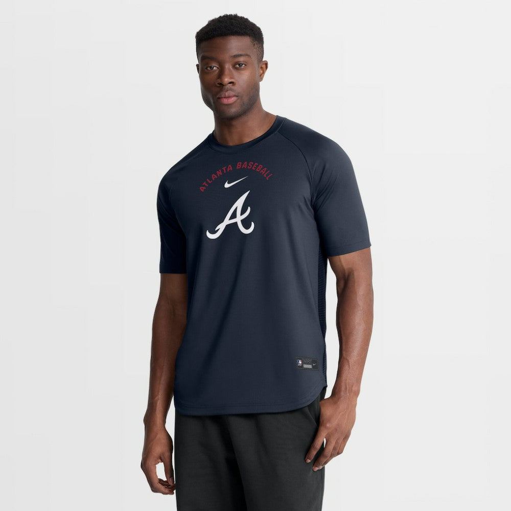 Atlanta Braves Nike Authentic Collection Batting Practice Pre-Game Raglan Dri-FIT Top - MLB Tops