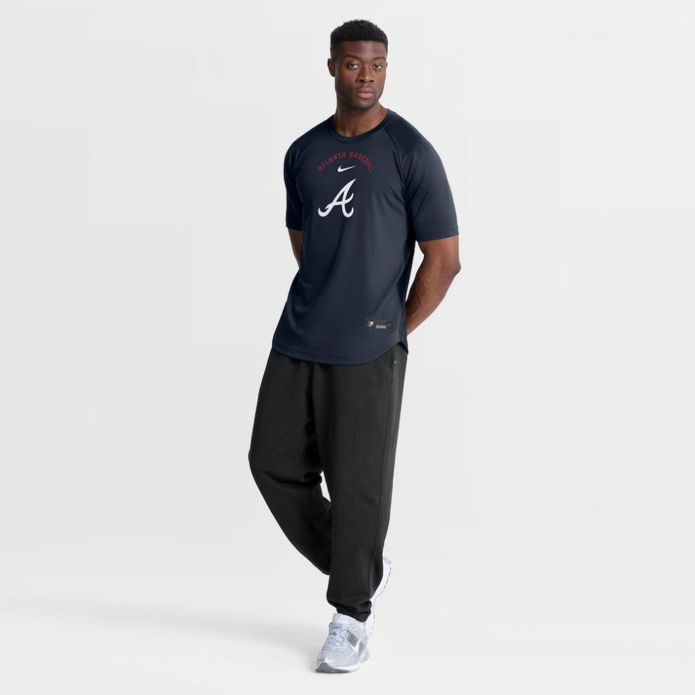 Atlanta Braves Nike Authentic Collection Batting Practice Pre-Game Raglan Dri-FIT Top - MLB Tops