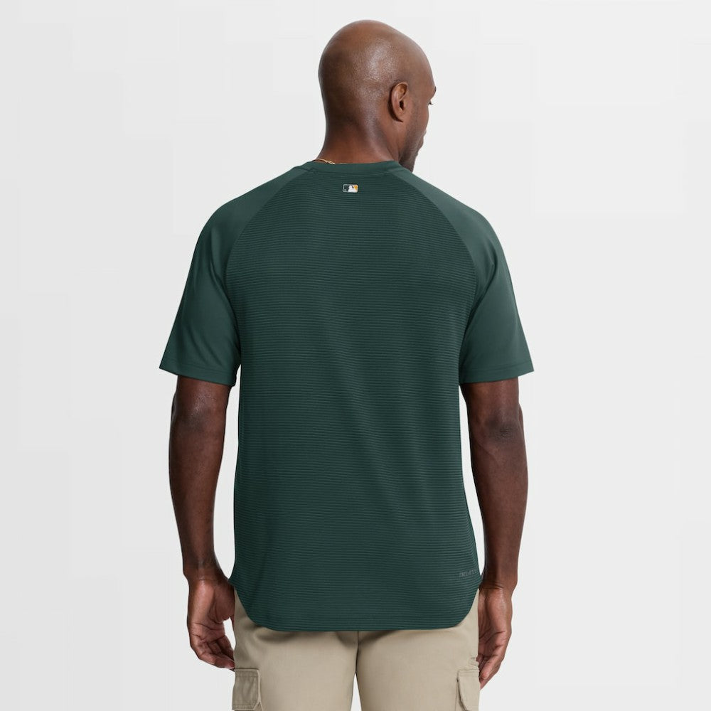 Athletics Nike Authentic Collection Batting Practice Pre-Game Raglan Dri-FIT Top - MLB Tops