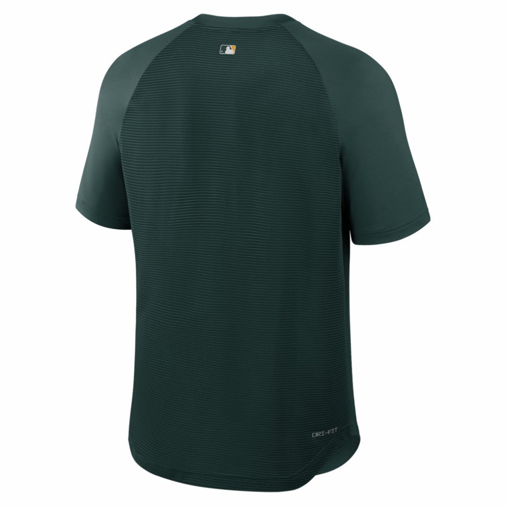 Athletics Nike Authentic Collection Batting Practice Pre-Game Raglan Dri-FIT Top - MLB Tops