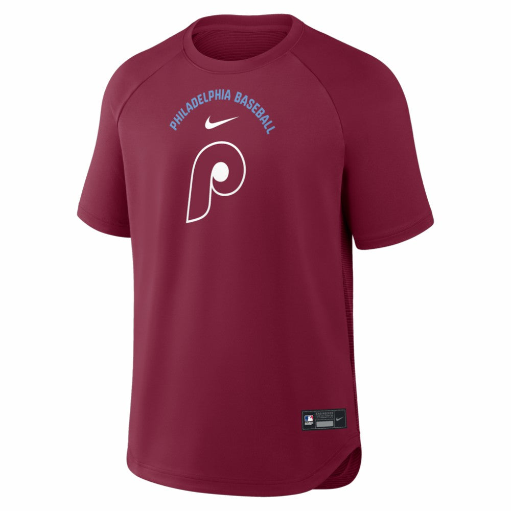 Philadelphia Phillies Nike Authentic Collection Batting Practice Pre-Game Raglan Dri-FIT Top - MLB Tops