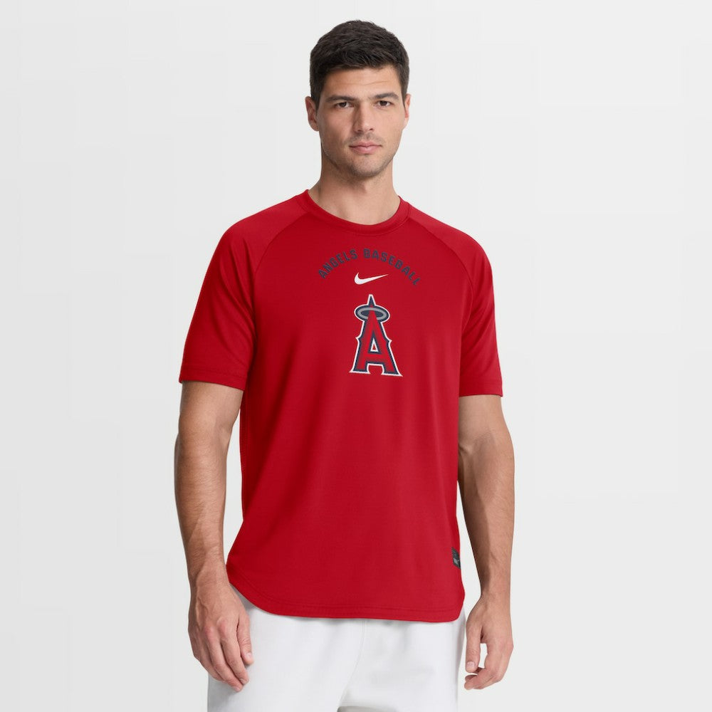 Los Angeles Angels Nike Authentic Collection Batting Practice Pre-Game Raglan Dri-FIT Top - MLB Tops