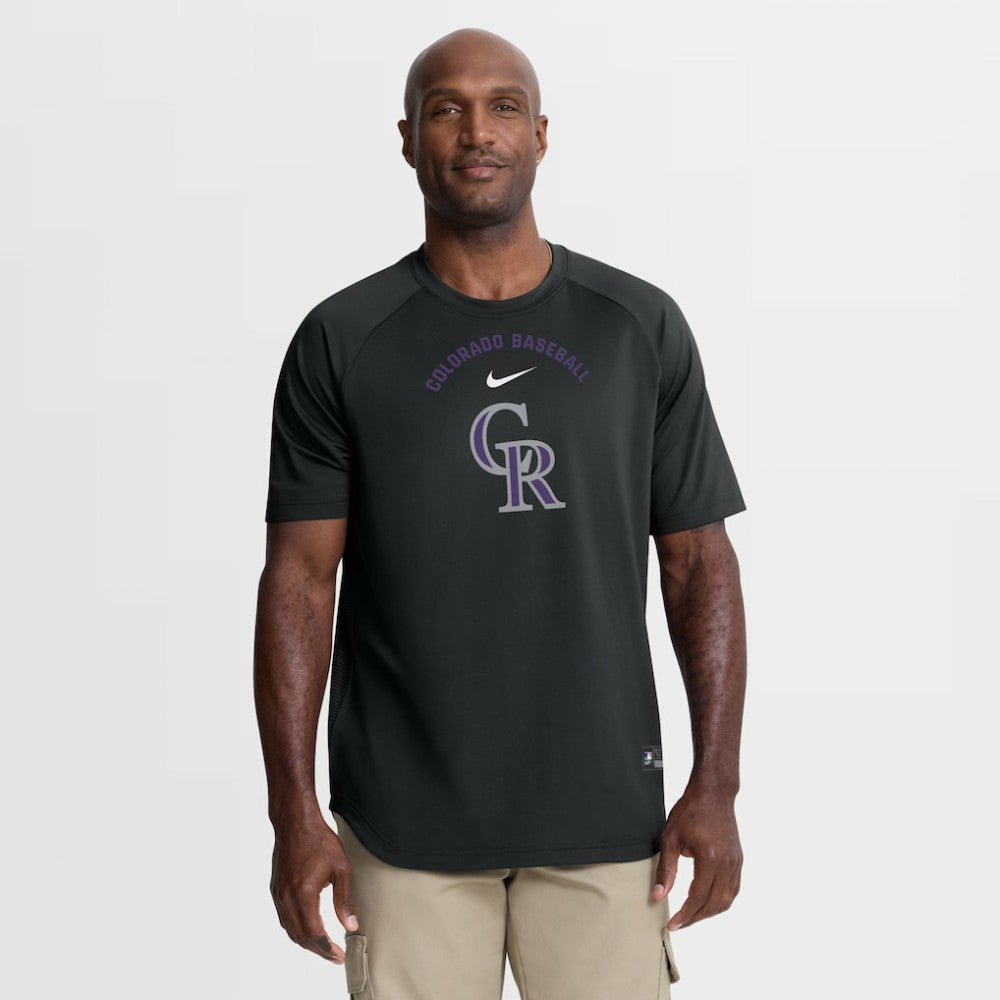 Colorado Rockies Nike Authentic Collection Batting Practice Pre-Game Raglan Dri-FIT Top - MLB Tops