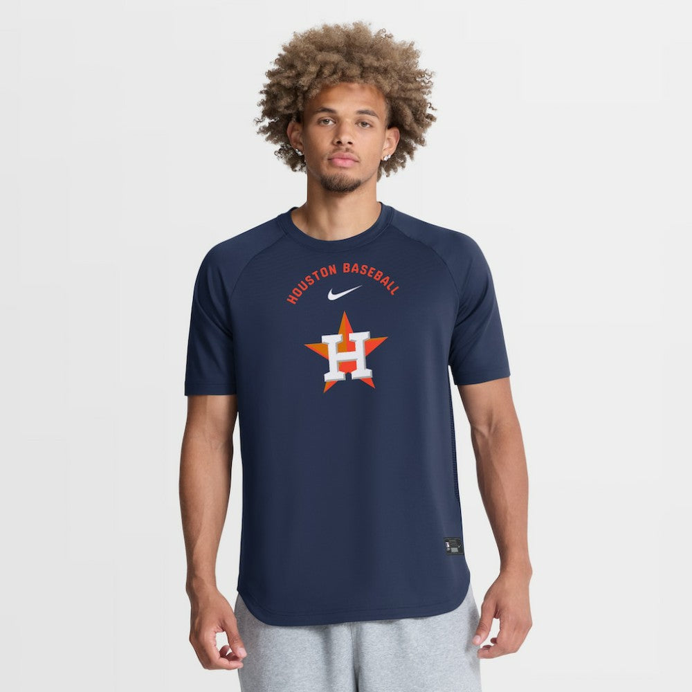 Houston Astros Nike Authentic Collection Batting Practice Pre-Game Raglan Dri-FIT Top - MLB Tops