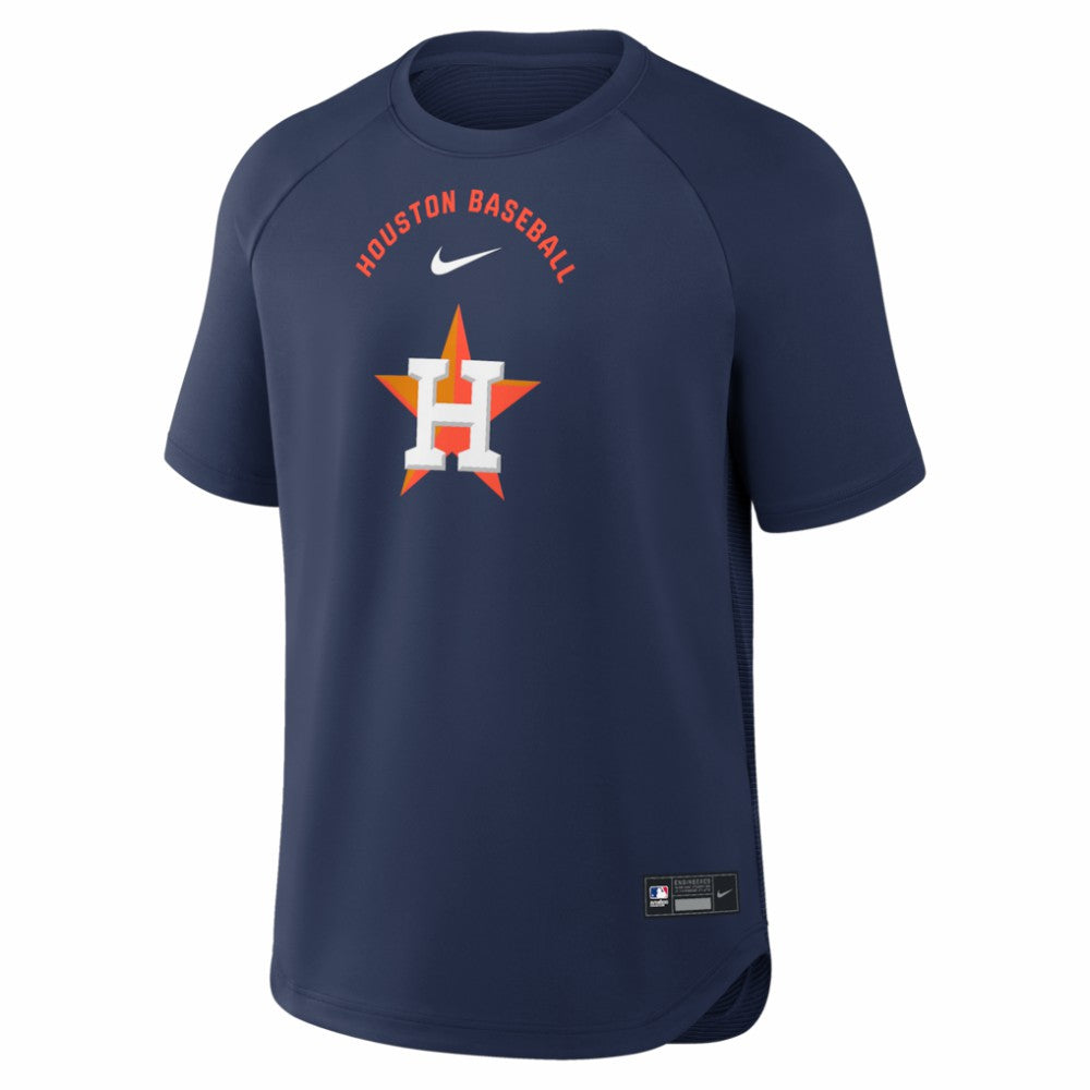 Houston Astros Nike Authentic Collection Batting Practice Pre-Game Raglan Dri-FIT Top - MLB Tops