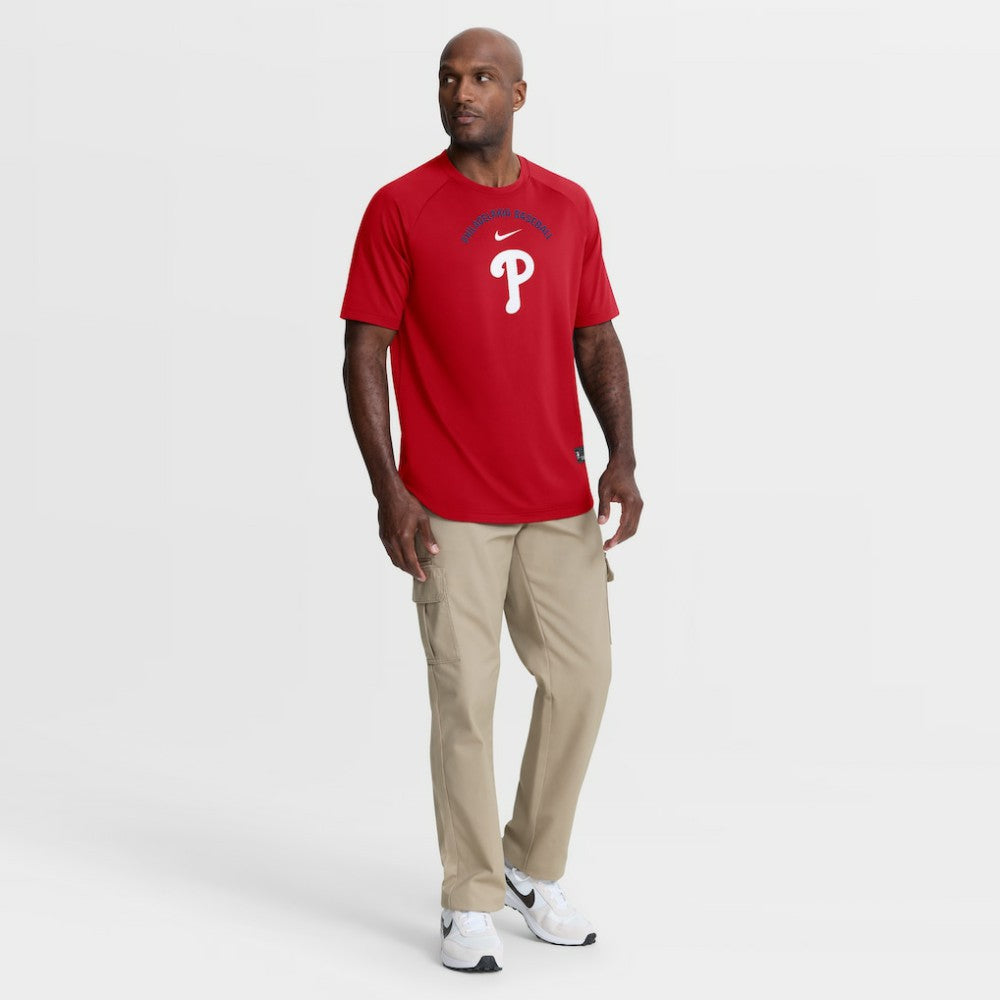 Philadelphia Phillies Nike Authentic Collection Batting Practice Pre-Game Raglan Dri-FIT Top - MLB Tops