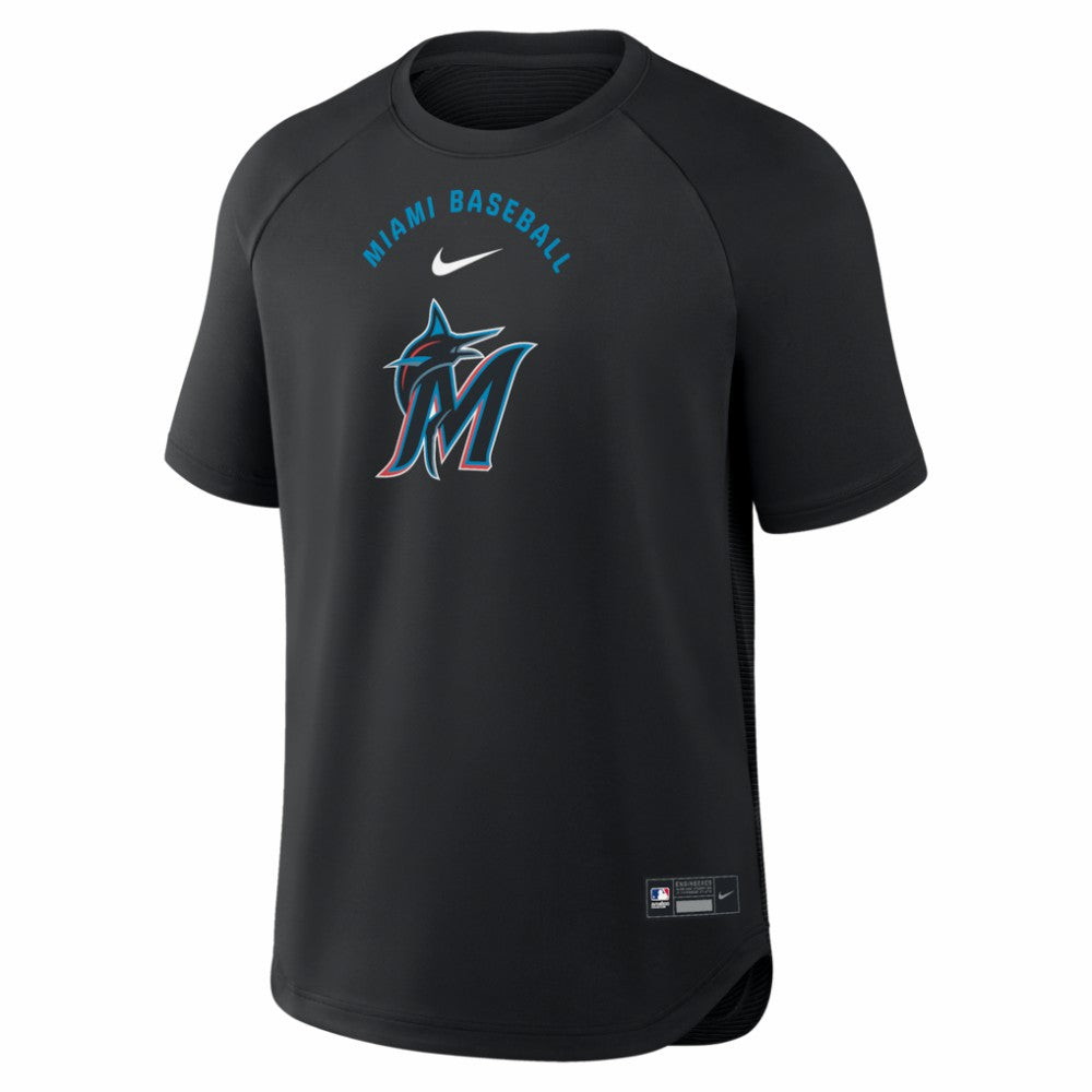 Miami Marlins Nike Authentic Collection Batting Practice Pre-Game Raglan Dri-FIT Top - MLB Tops