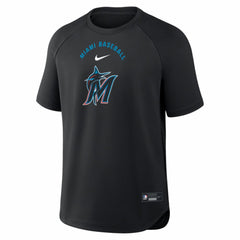 Miami Marlins Nike Authentic Collection Batting Practice Pre-Game Raglan Dri-FIT Top - MLB Tops