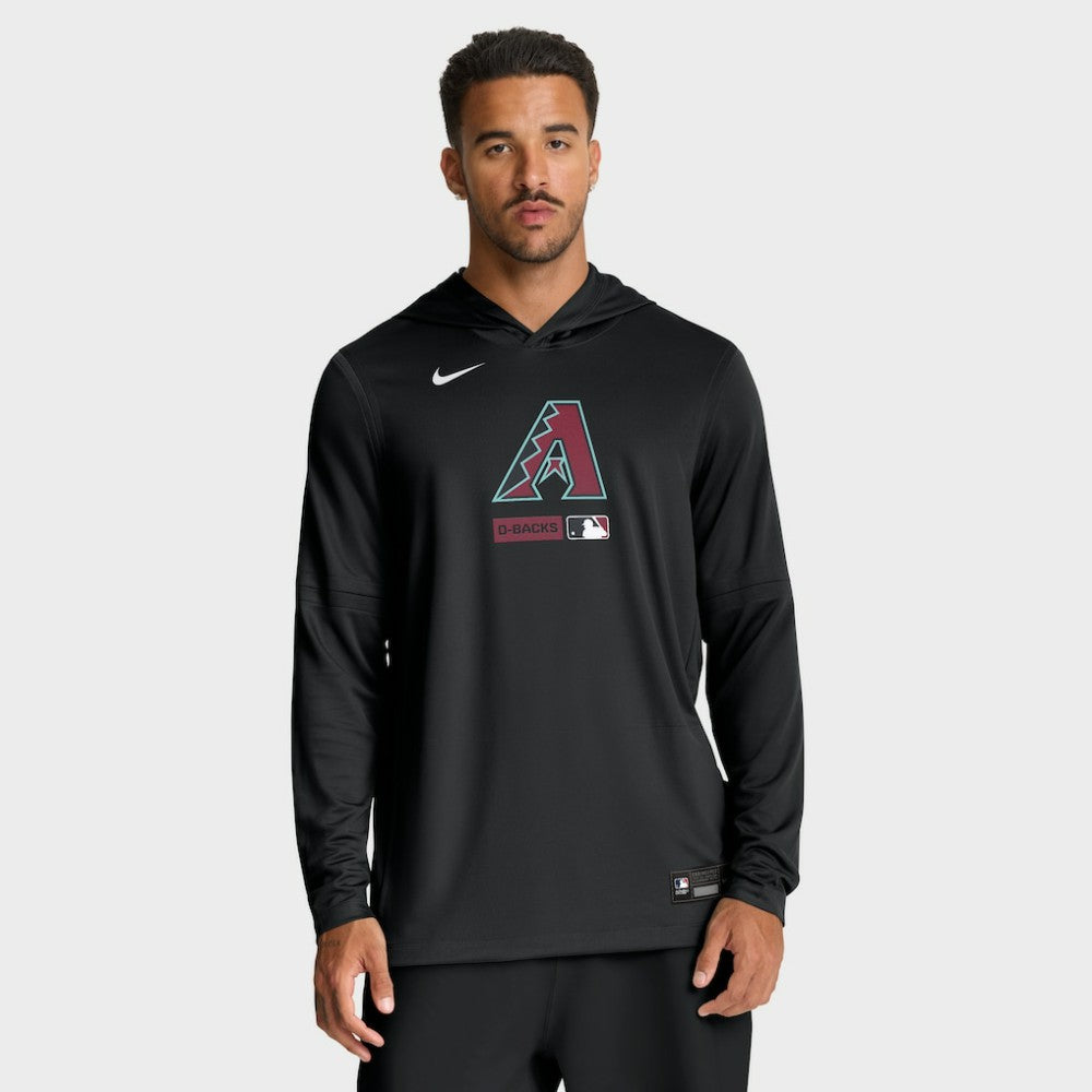 Arizona Diamondbacks Nike Authentic Collection Dri-FIT Long Sleeve Hooded T-Shirt - MLB T-shirts