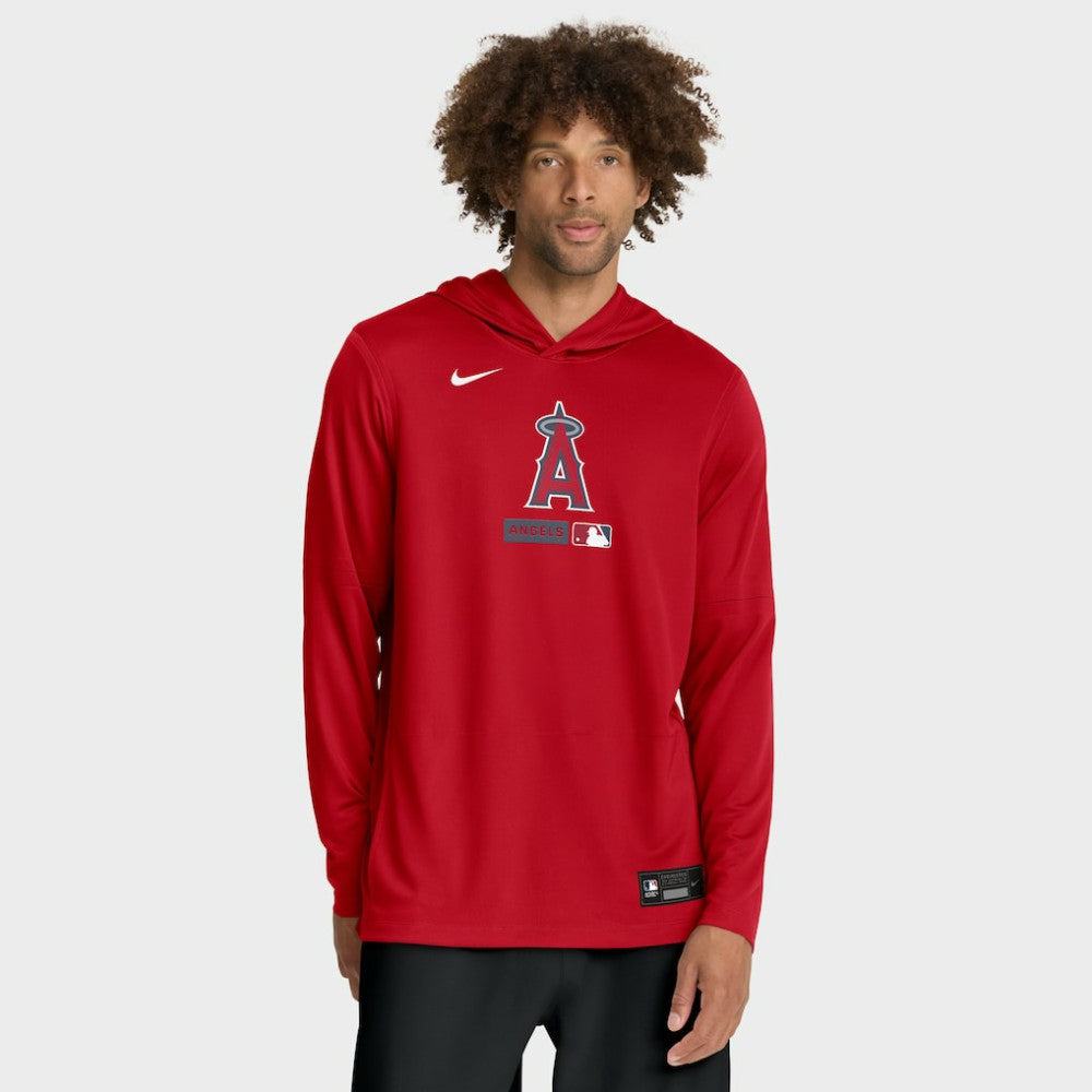 Los Angeles Angels Nike Authentic Collection Dri-FIT Long Sleeve Hooded T-Shirt - MLB T-shirts
