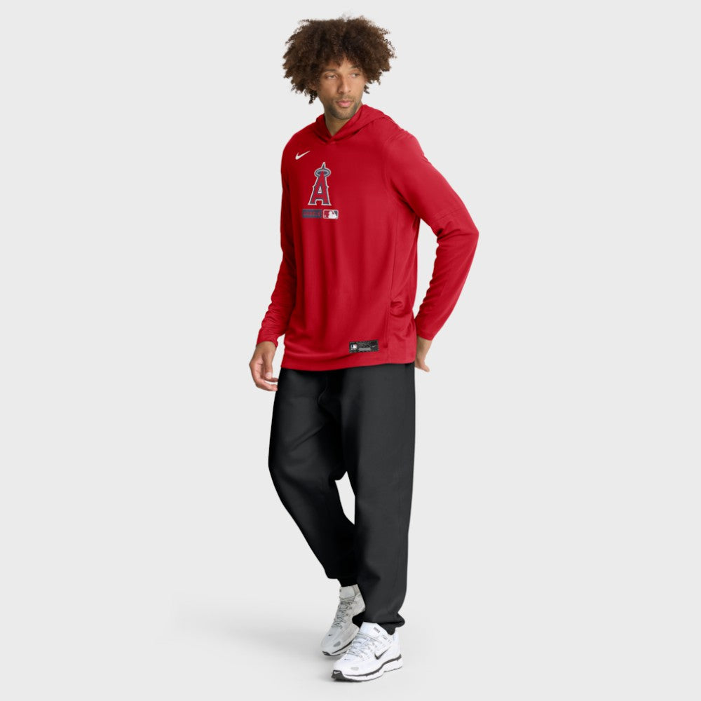 Los Angeles Angels Nike Authentic Collection Dri-FIT Long Sleeve Hooded T-Shirt - MLB T-shirts