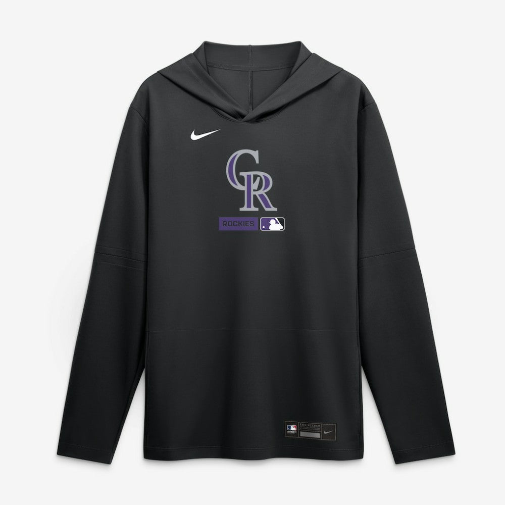 Colorado Rockies Nike Authentic Collection Dri-FIT Long Sleeve Hooded T-Shirt - MLB T-shirts