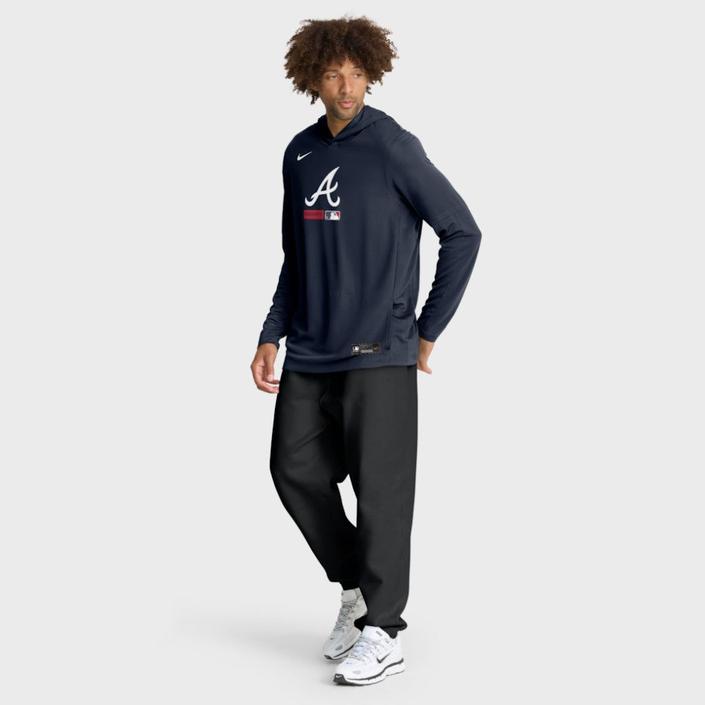 Atlanta Braves Nike Authentic Collection Dri-FIT Long Sleeve Hooded T-Shirt - MLB T-shirts