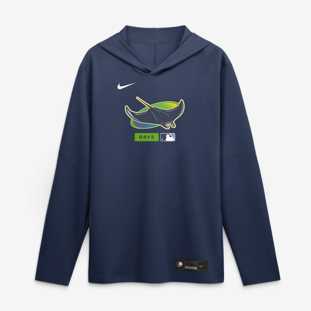 Tampa Bay Rays Nike Authentic Collection Dri-FIT Long Sleeve Hooded T-Shirt - MLB T-shirts