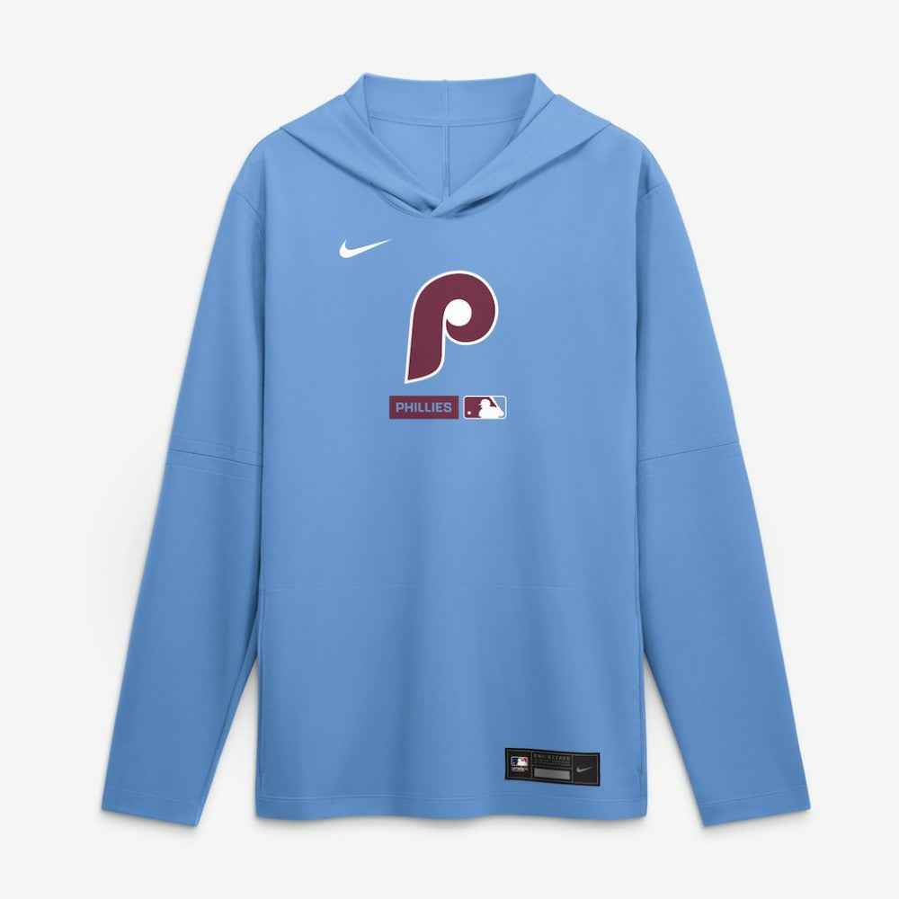 Philadelphia Phillies Nike Authentic Collection Dri-FIT Long Sleeve Hooded T-Shirt - MLB T-shirts