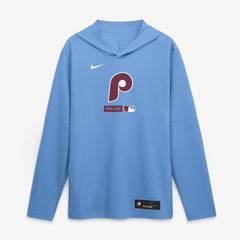 Philadelphia Phillies Nike Authentic Collection Dri-FIT Long Sleeve Hooded T-Shirt - MLB T-shirts