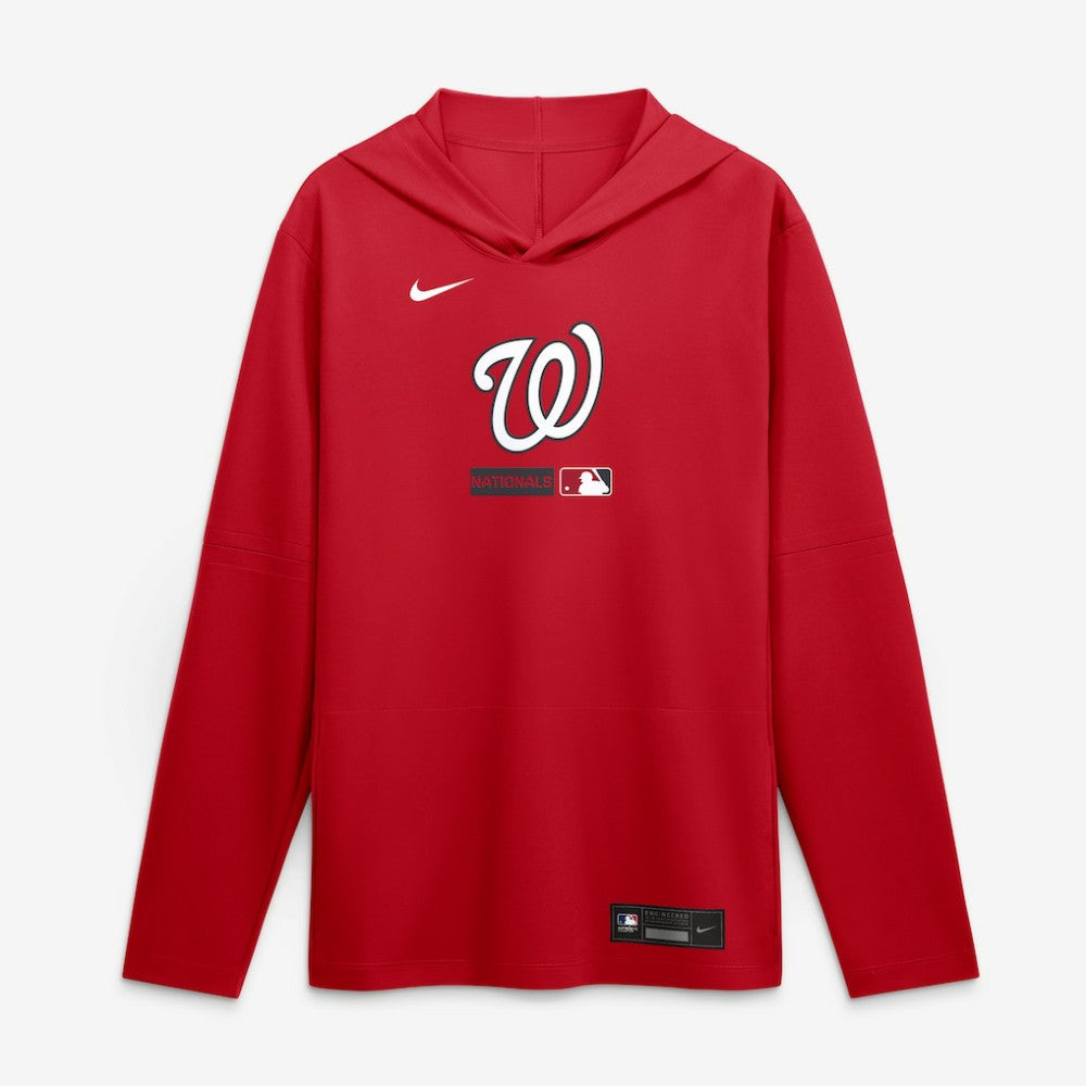 Washington Nationals Nike Authentic Collection Dri-FIT Long Sleeve Hooded T-Shirt - MLB T-shirts