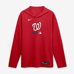 Washington Nationals Nike Authentic Collection Dri-FIT Long Sleeve Hooded T-Shirt - MLB T-shirts