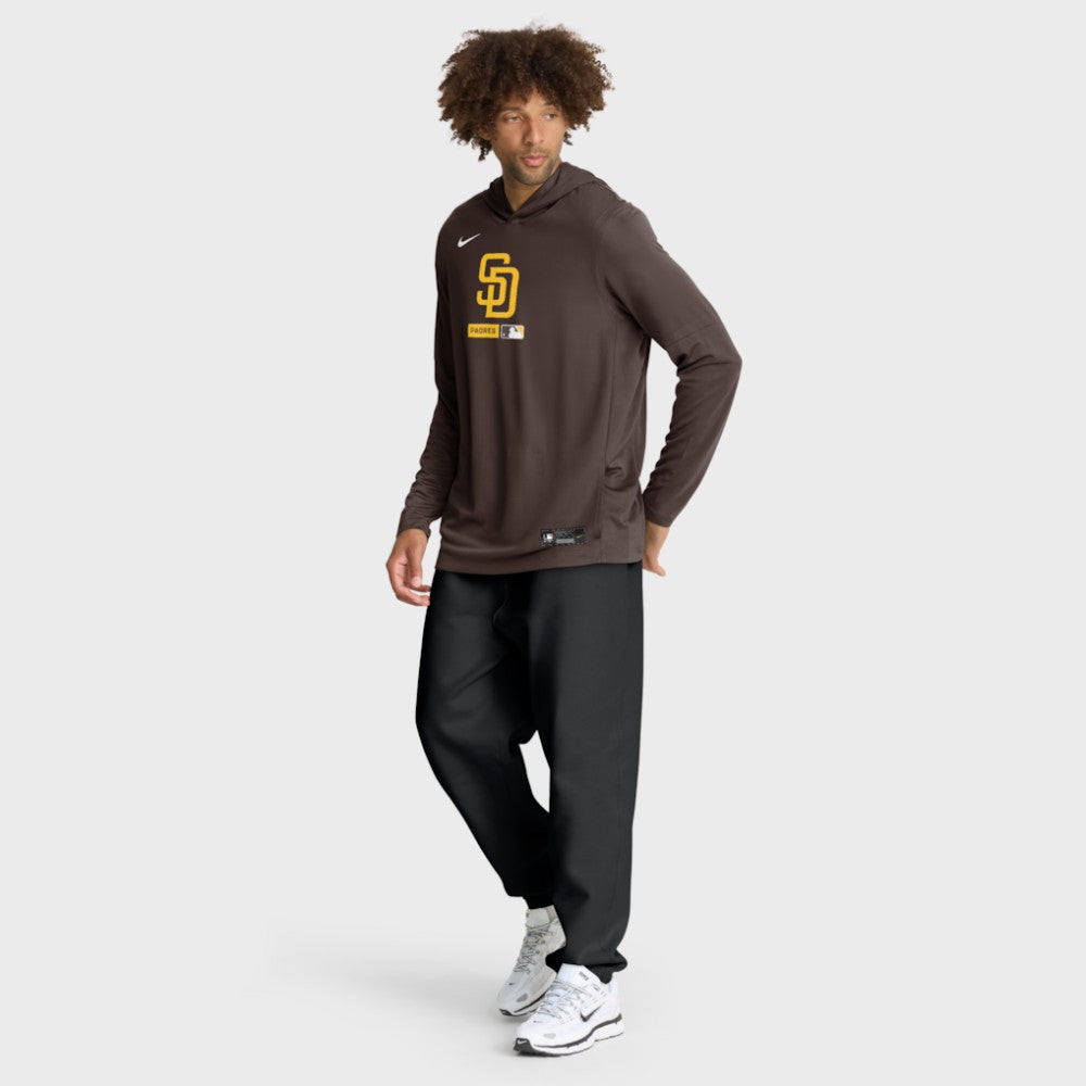 San Diego Padres Nike Authentic Collection Dri-FIT Long Sleeve Hooded T-Shirt - MLB T-shirts