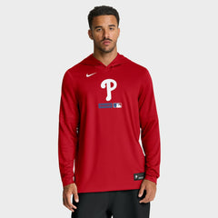 Philadelphia Phillies Nike Authentic Collection Dri-FIT Long Sleeve Hooded T-Shirt - MLB T-shirts